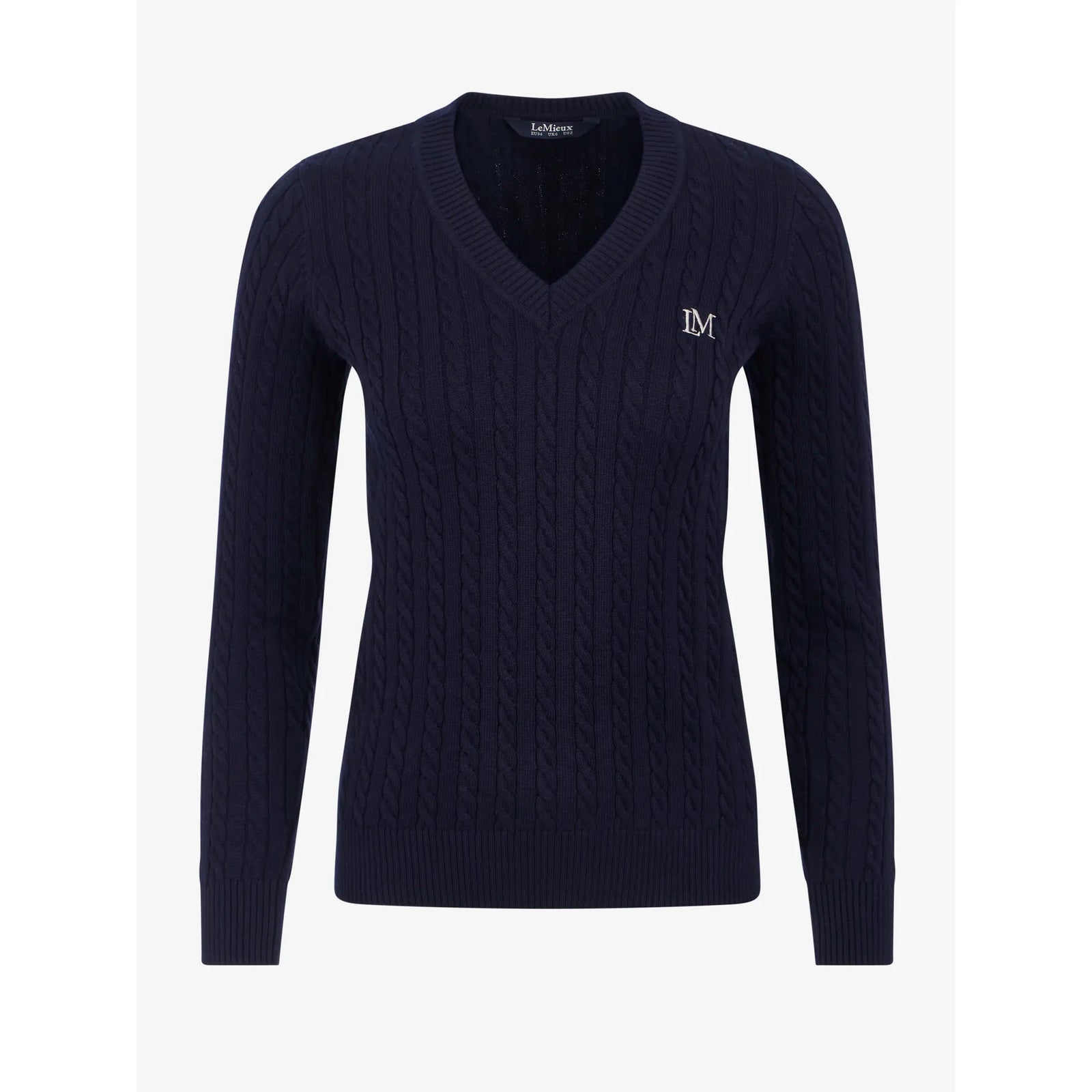 Lemiuex Carla Cable V-Neck Knit Jumper - The Carousel Horse