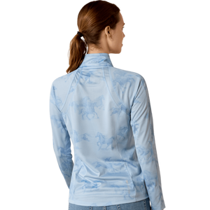 Ariat Ladies Sunstopper 3.0 1/4 Zip Baselayer-St. Tropez Mirage Print - The Carousel Horse 