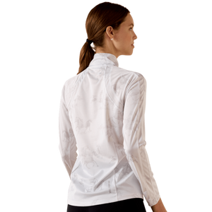 Ariat Ladies Sunstopper 3.0 1/4 Zip Baselayer-White Mirage Print - The Carousel Horse 