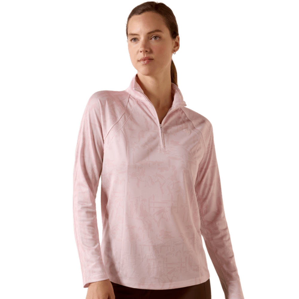 Ariat Ladies Sunstopper 3.0 1/4 Zip Baselayer-Sepia Rose Horse Park - The Carousel Horse 