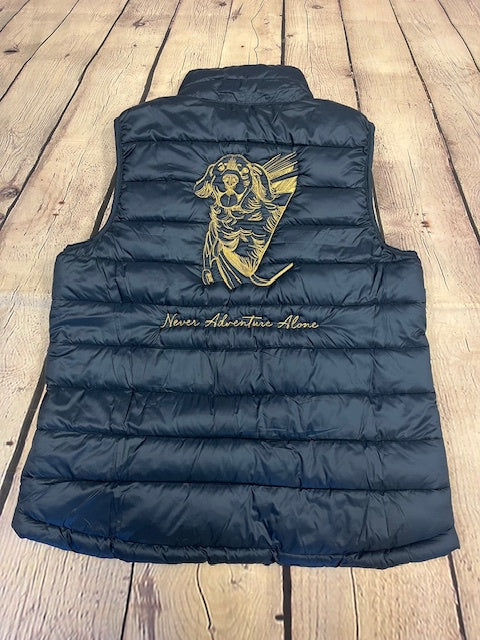 Women's Embroidered Lightweight Poly-Fill Packable Vest