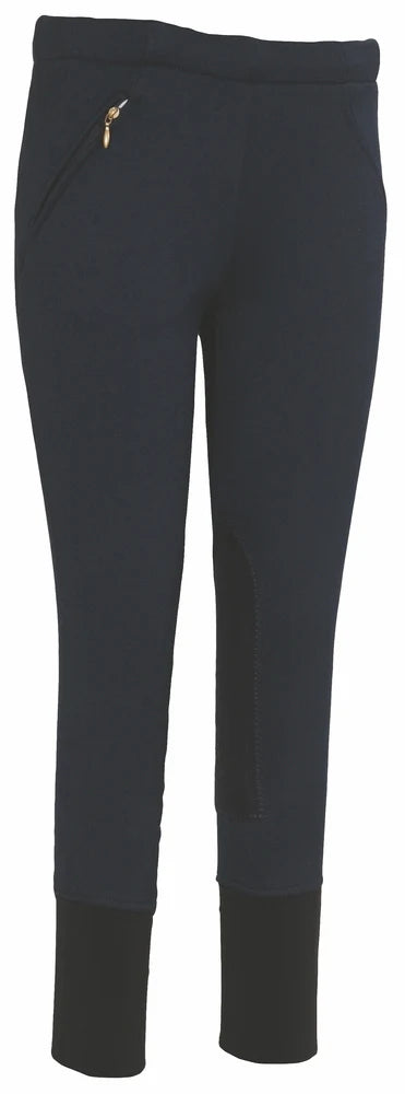 TuffRider TuffRider Children's Unifleece Pull-On Stretch Fleece Knee Patch Winter Breeches