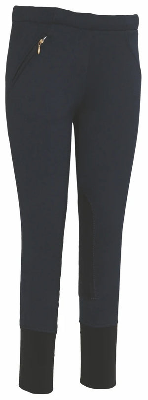 TuffRider TuffRider Children's Unifleece Pull-On Stretch Fleece Knee Patch Winter Breeches