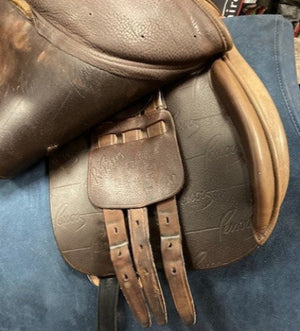 GENTLY USED- Pessoa Gen X Jump Saddle BROWN 17in XCH Adjustable Gullet