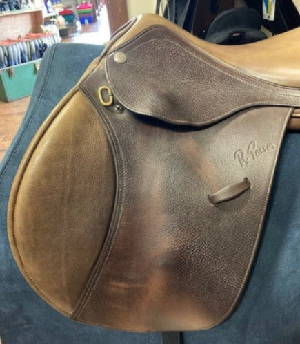 GENTLY USED- Pessoa Gen X Jump Saddle BROWN 17in XCH Adjustable Gullet