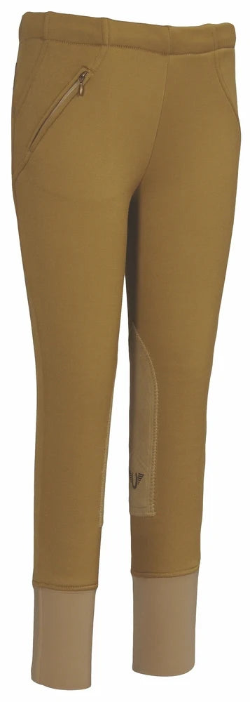 TuffRider TuffRider Children's Unifleece Pull-On Stretch Fleece Knee Patch Winter Breeches