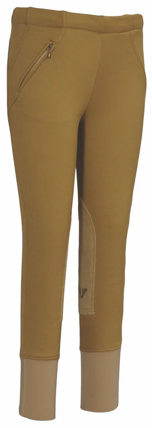 TuffRider TuffRider Children's Unifleece Pull-On Stretch Fleece Knee Patch Winter Breeches