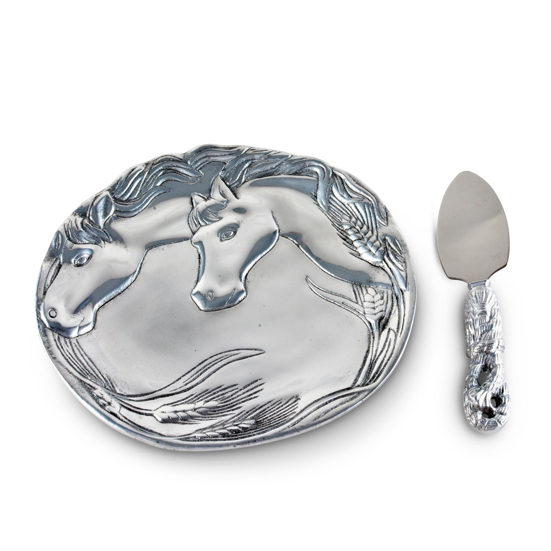 Arthur Court Horse Plate with Server