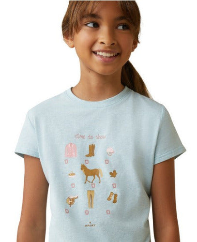 Ariat Girls Time to Show Short Sleeve T-Shirt CLOSEOUT