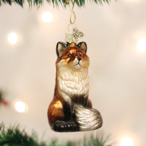 Old World Christmas Glass Fox Ornament - CarouselHorseTack.com