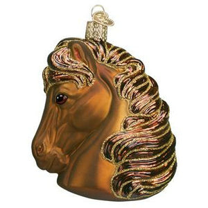 Old World Christmas Glass Horse Head Ornament