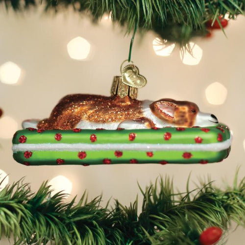 Old World Christmas Sleepy Corgi Ornament