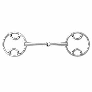 Korsteel Stainless Steel Jointed Beval Loose Ring Snaffle - CarouselHorseTack.com