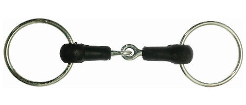 Korsteel Hard Rubber Jointed Loose Ring Snaffle Bit