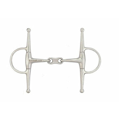 JP Korsteel Stainless Steel French Link Full Cheek Eggbutt Snaffle Bit