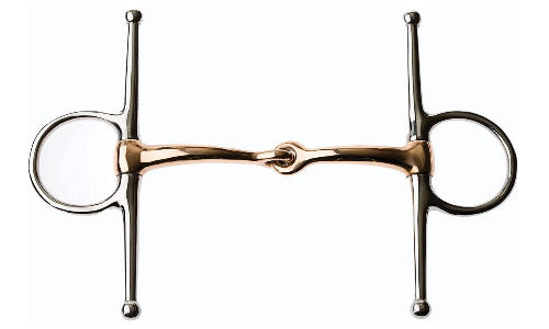 Korsteel Stainless Steel Copper Mouth Full Cheek Snaffle Bit