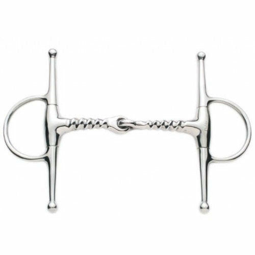 Korsteel Corkscrew Mouth Full Cheek Snaffle Bit - CarouselHorseTack.com
