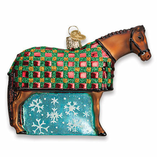 Old World Christmas Snowflake Horse Glass Ornament - CarouselHorseTack.com
