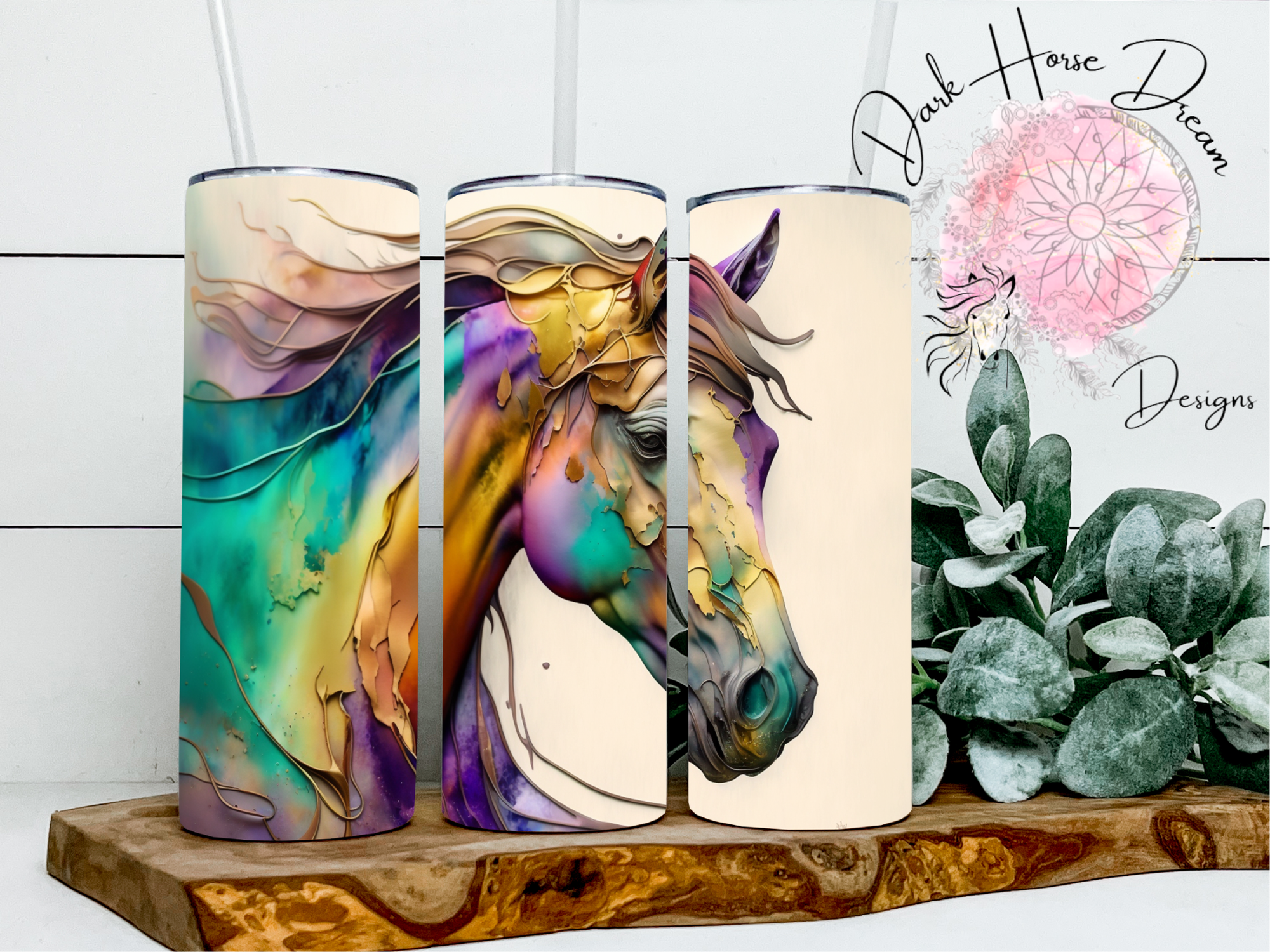 Dark Horse Dream Designs LLC Tumbler- Painted Stallion