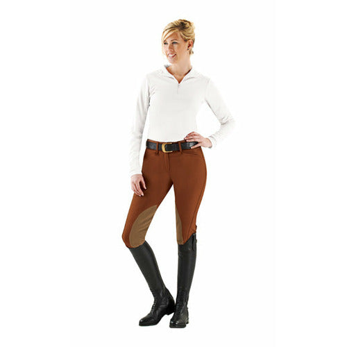 Ovation Ladies Taylored Euroweave DX Knee Patch Breeches CLOSEOUT