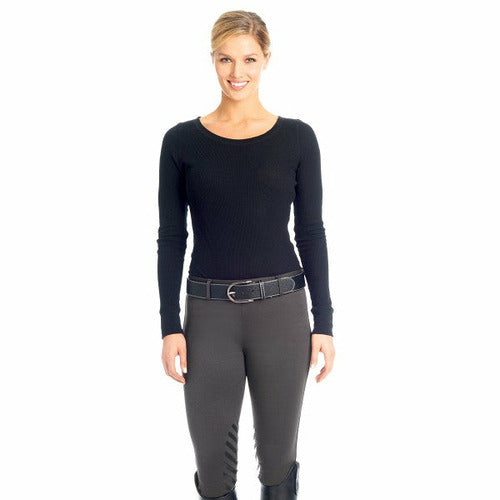 Ovation Ladies Winter Fleece Silicone Knee Patch Breech CLOSEOUT - CarouselHorseTack.com