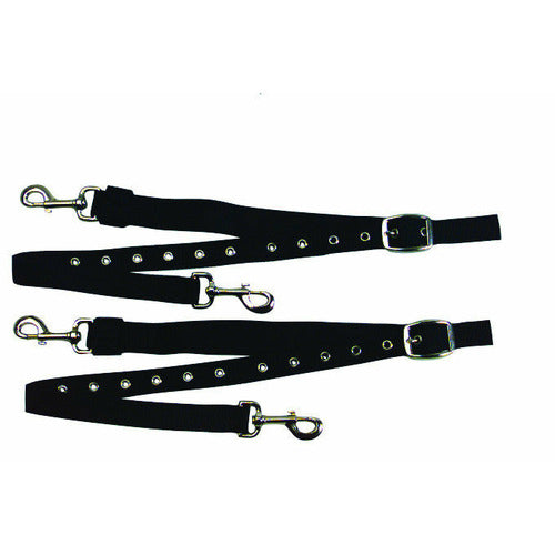 Kincade Adjustable Nylon Side Reins With Elastic - CarouselHorseTack.com
