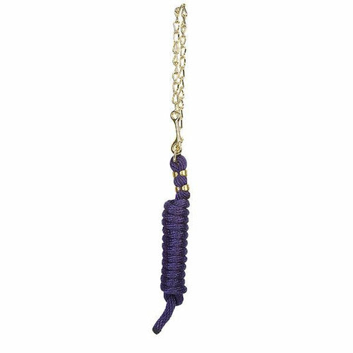 Weaver Poly Lead Rope with Brass Plated Swivel Chain 8+'