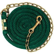 Weaver Poly Lead Rope with Brass Plated Swivel Chain 8+'