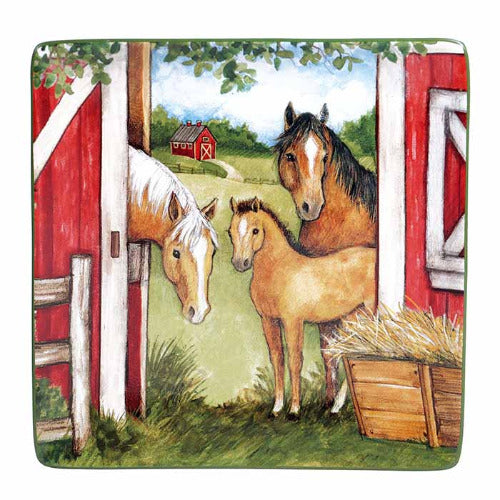 Clover Farm Summer Horse Platter