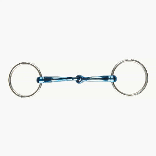 JP Korsteel Blue Steel Jointed Loose Ring Snaffle Bit