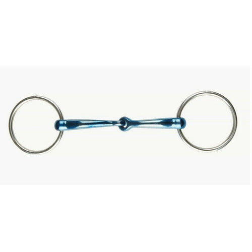 JP Korsteel Blue Steel Jointed Loose Ring Snaffle Bit