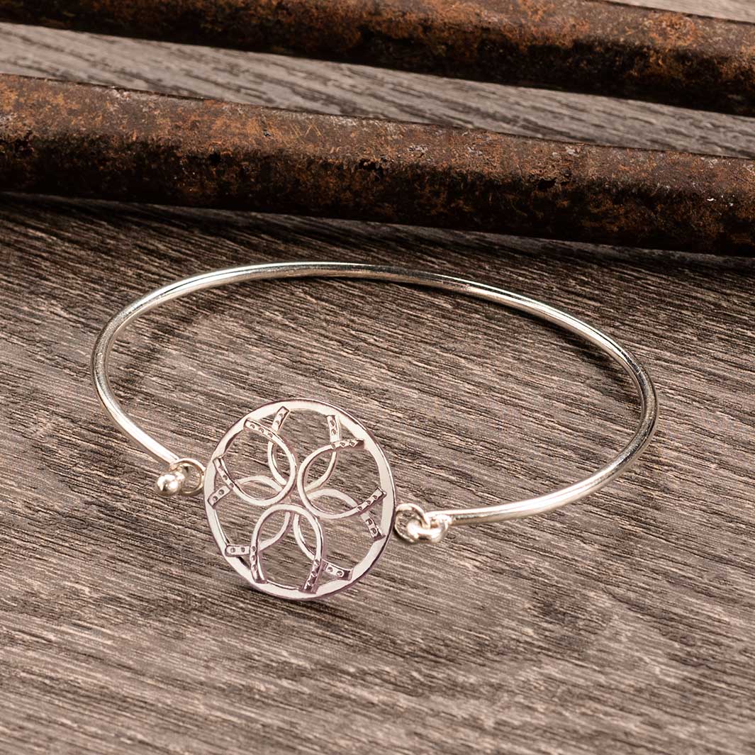 Signature Medallion Horseshoe Bracelet - Silver