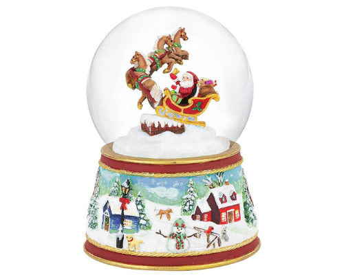 Breyer Santa's Sleigh - Musical Snow Globe