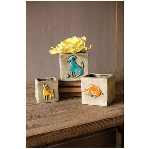 Ceramic Dog Planter - CarouselHorseTack.com