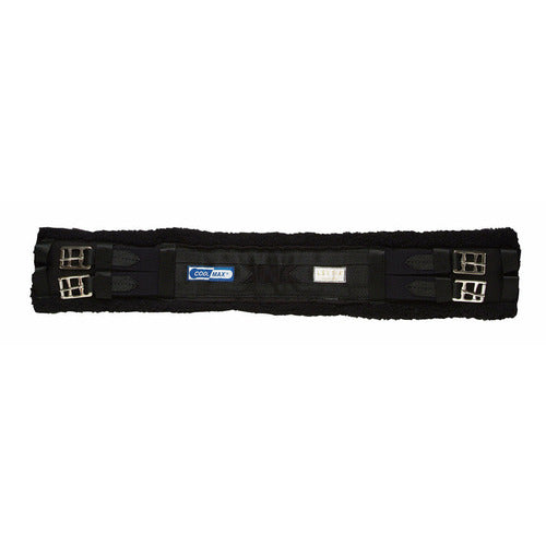 Union Hill Lettia Fleece-Lined Cool Max Dressage Girth - Black - CarouselHorseTack.com
