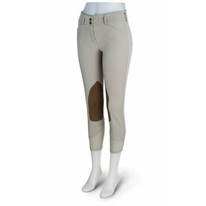 RJ Classics Ladies Gulf Natural Rise Front Zip Knee Patch Breech CLOSEOUT