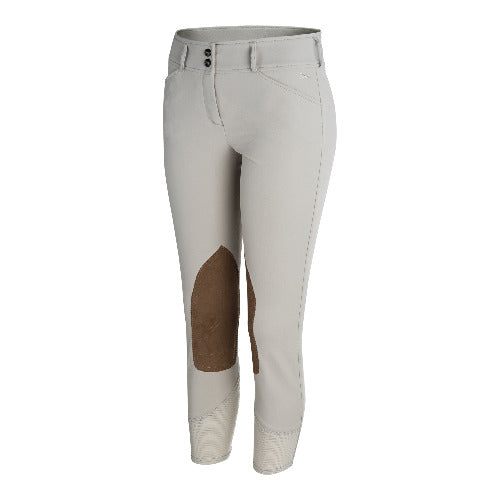 RJ Classics Ladies Gulf Natural Rise Front Zip Knee Patch Breech - The Carousel Horse 