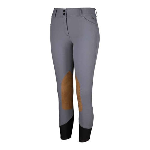 RJ Classics Ladies Gulf Natural Rise Front Zip Knee Patch Breech CLOSEOUT