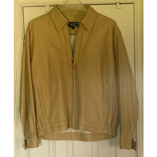 Missani Le Collezioni Lambskin Leather Jacket - Palomino Tan - Men's Large