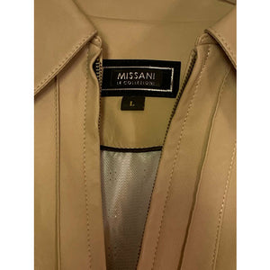 Missani Le Collezioni Lambskin Leather Jacket - Palomino Tan - Men's Large
