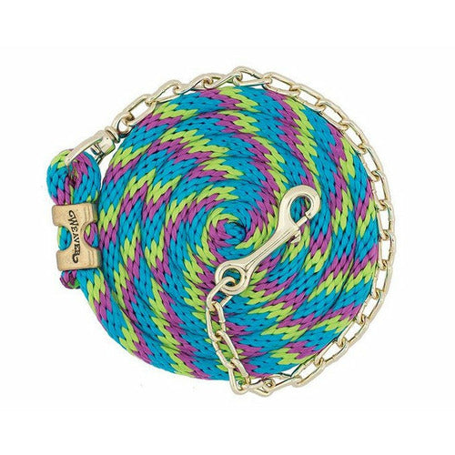Weaver Poly Lead Rope with Brass Plated Swivel Chain 8+'