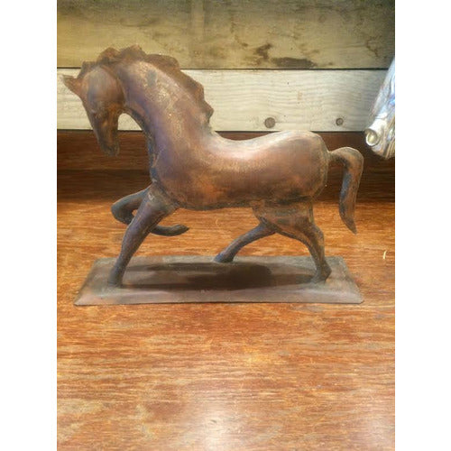 Rustic Iron Horse on Stand - CarouselHorseTack.com
