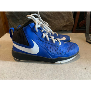 Nike Team Hustle DT Basketball Shoe - Blue / Black Youth Size 2.5