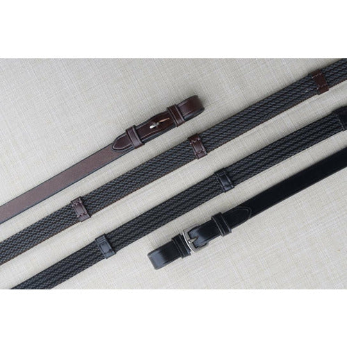 KL Select Red Barn Special Grip Reins with Stops