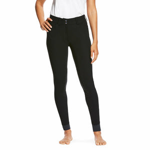 Ariat Ladies Tri Factor Grip Knee Patch Breeches Black - The Carousel Horse 