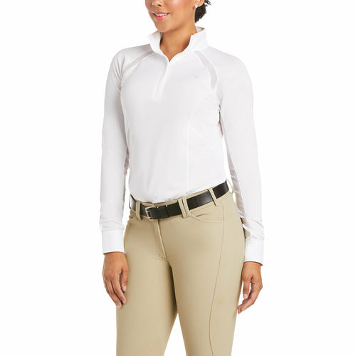 Ariat Ladies Sunstopper Pro 2.0 Show Shirt White CLOSEOUT