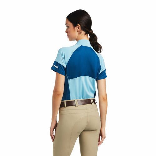 Ariat Ladies Cambria Jersey 1/4 Zip Shirt Blue Opal CLOSEOUT