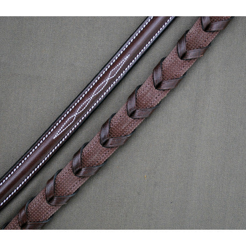 KL Select Red Barn Stealth Laced Reins