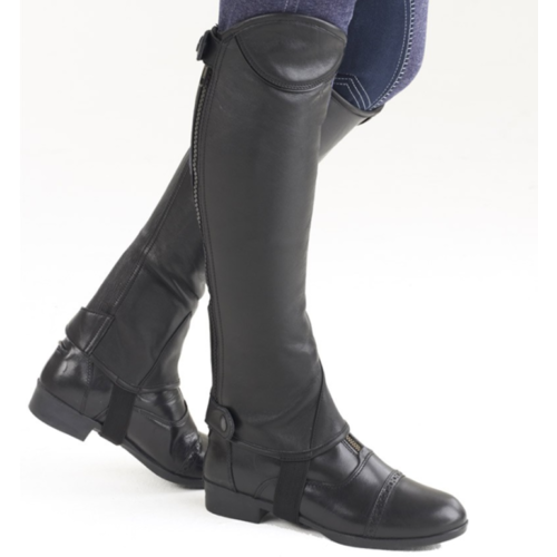 Ovation Trevizzo Leather Half Chaps Black