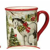 Winter Christmas Horse Coffee Mug